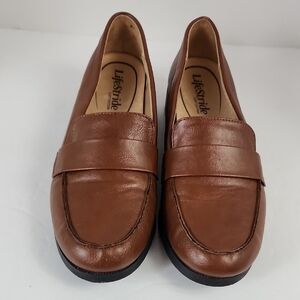 LifeStride Women's Brown Loafers, Size 10